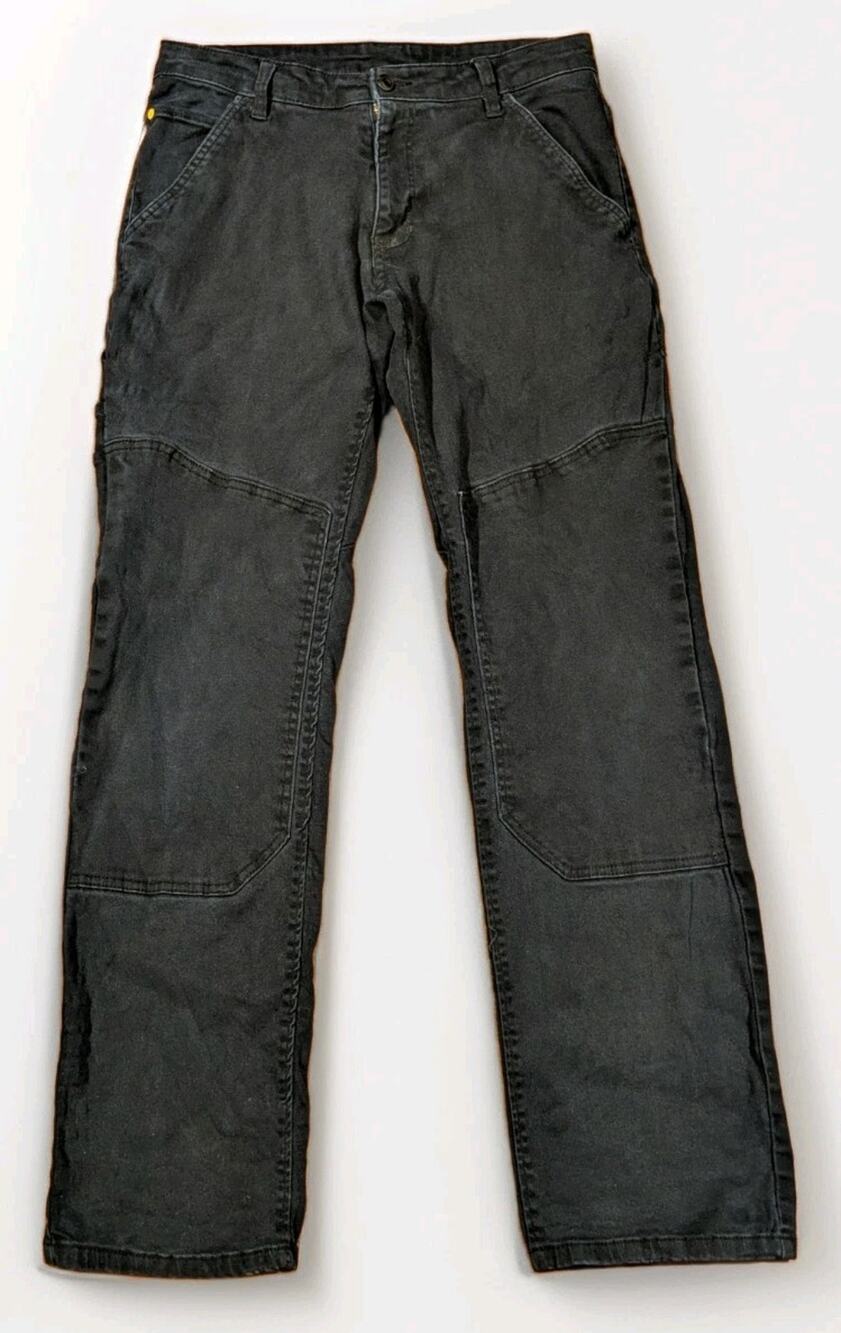 CAT Caterpillar Mens Work Pants 32x34 Black Double Knee Utility Carpenter